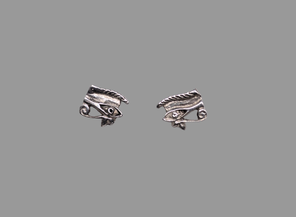 Mystical Eye of Horus Silver Stud Earrings