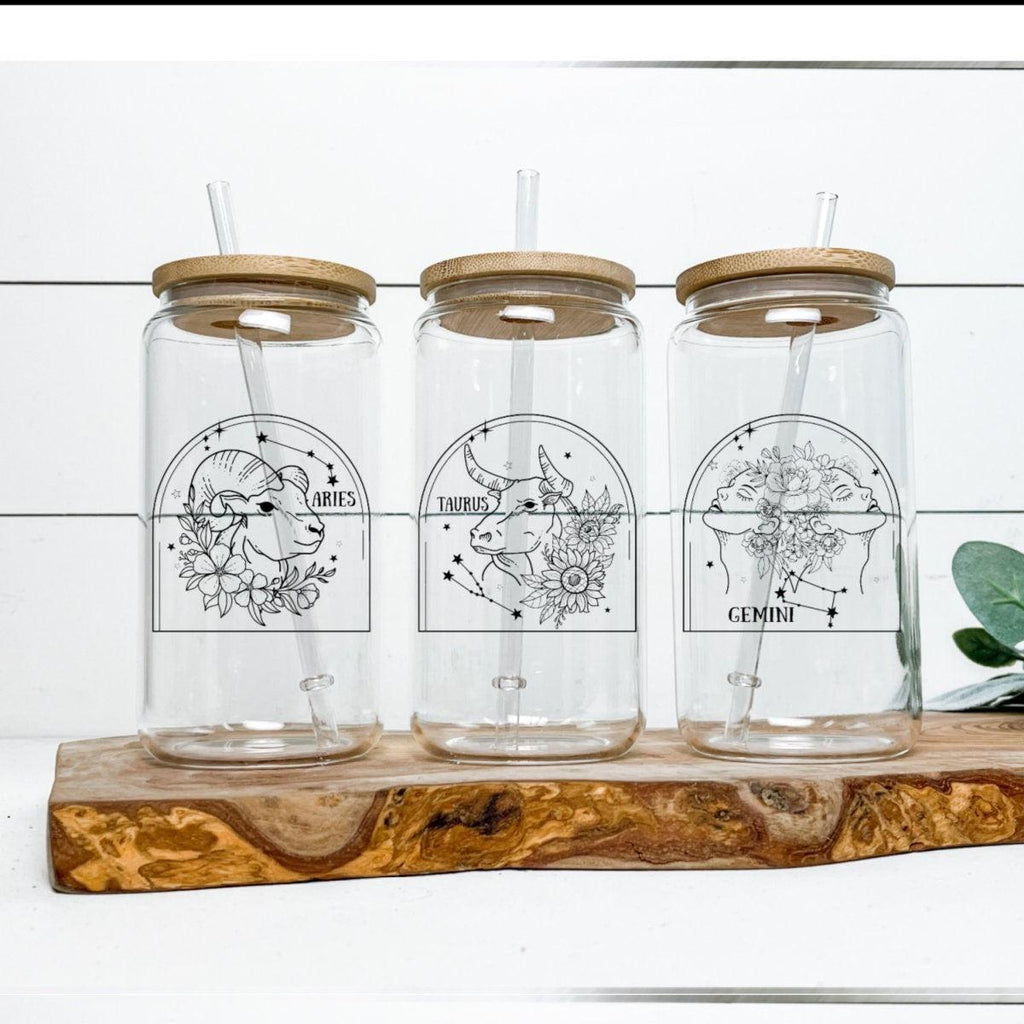 Zodiac Constellation Glass Cup