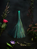 Mermaid Tail, (Turkey Tail) Turquoise Wrapped Brooms